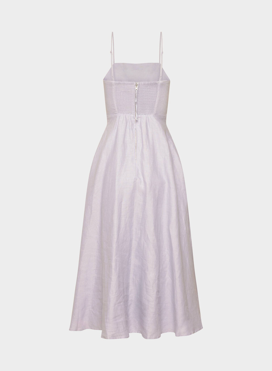 anekdote leinenkleid wildblume lila