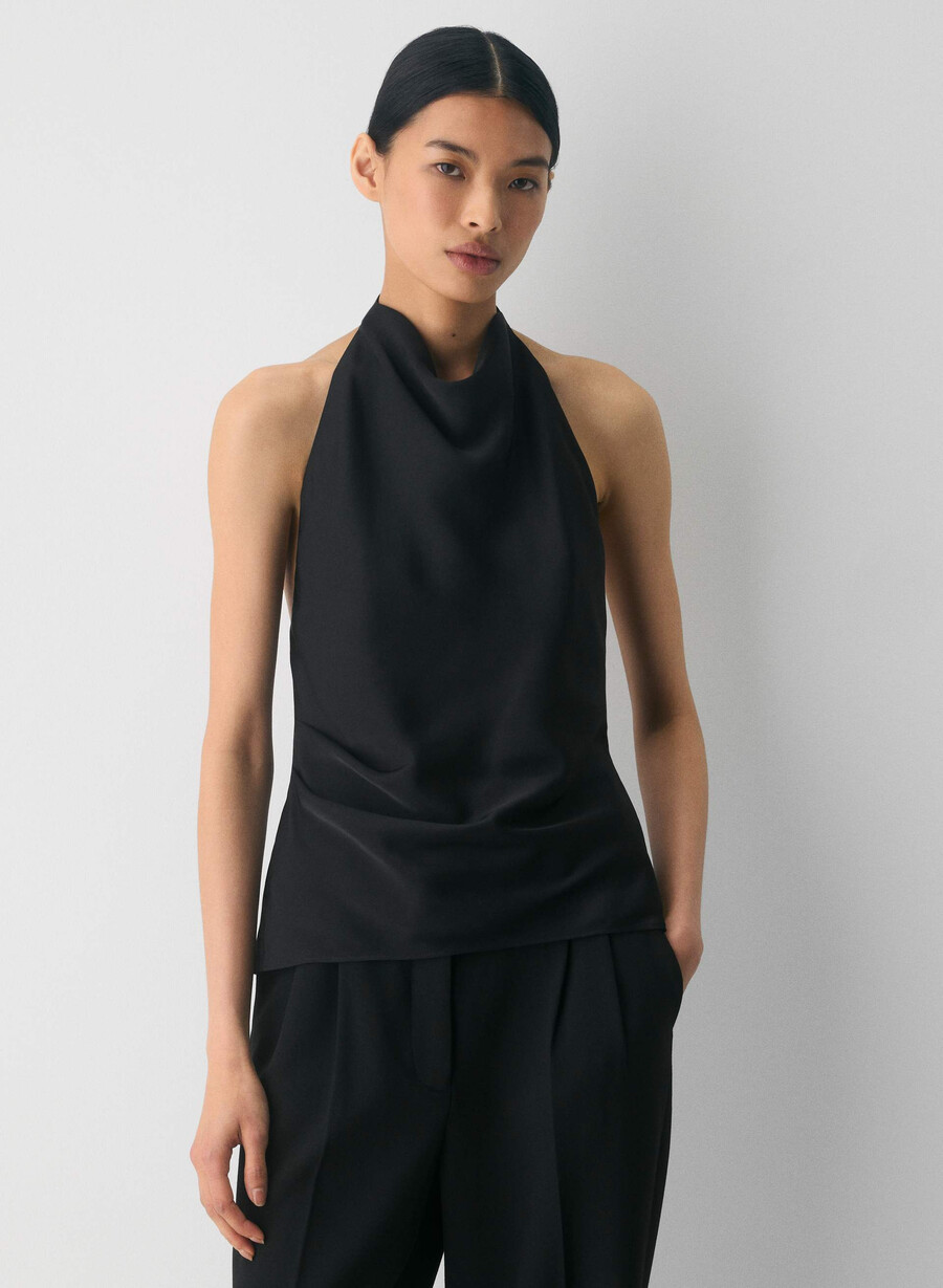 audience satin top schwarz
