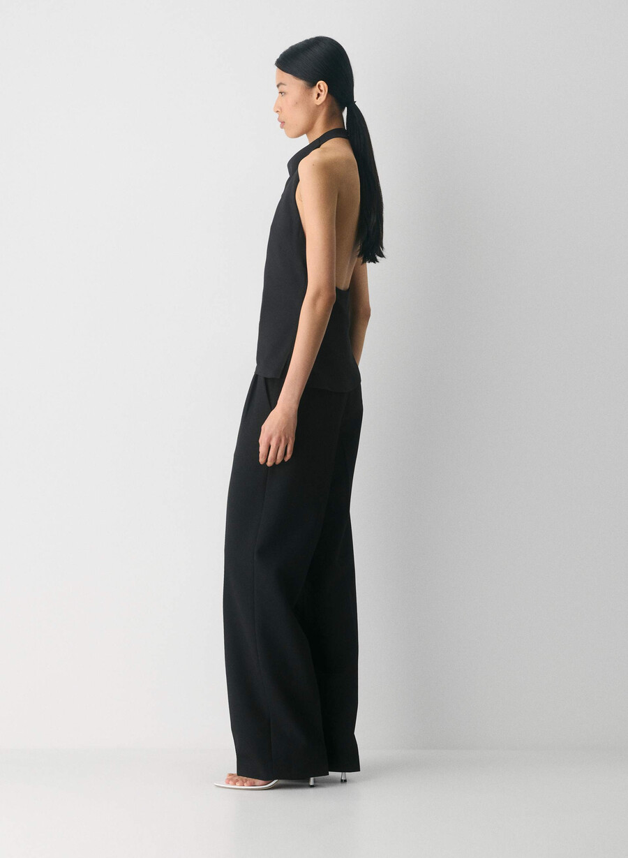 audience satin top schwarz