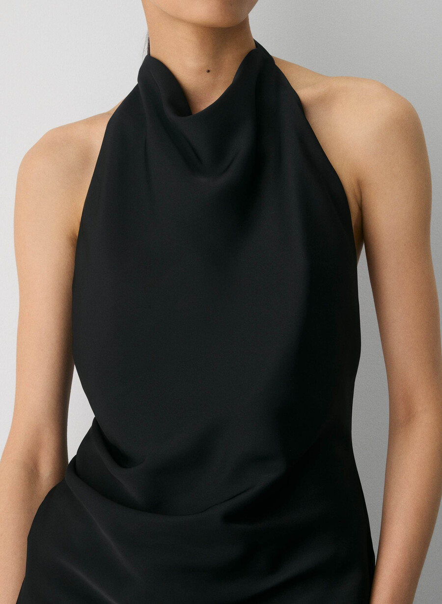audience satin top schwarz