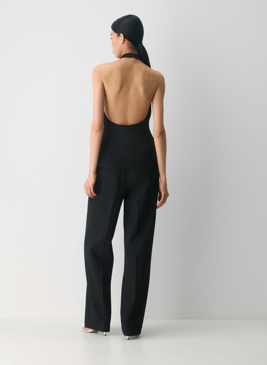 audience satin top schwarz