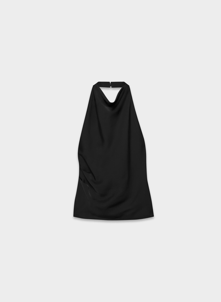 audience satin top schwarz