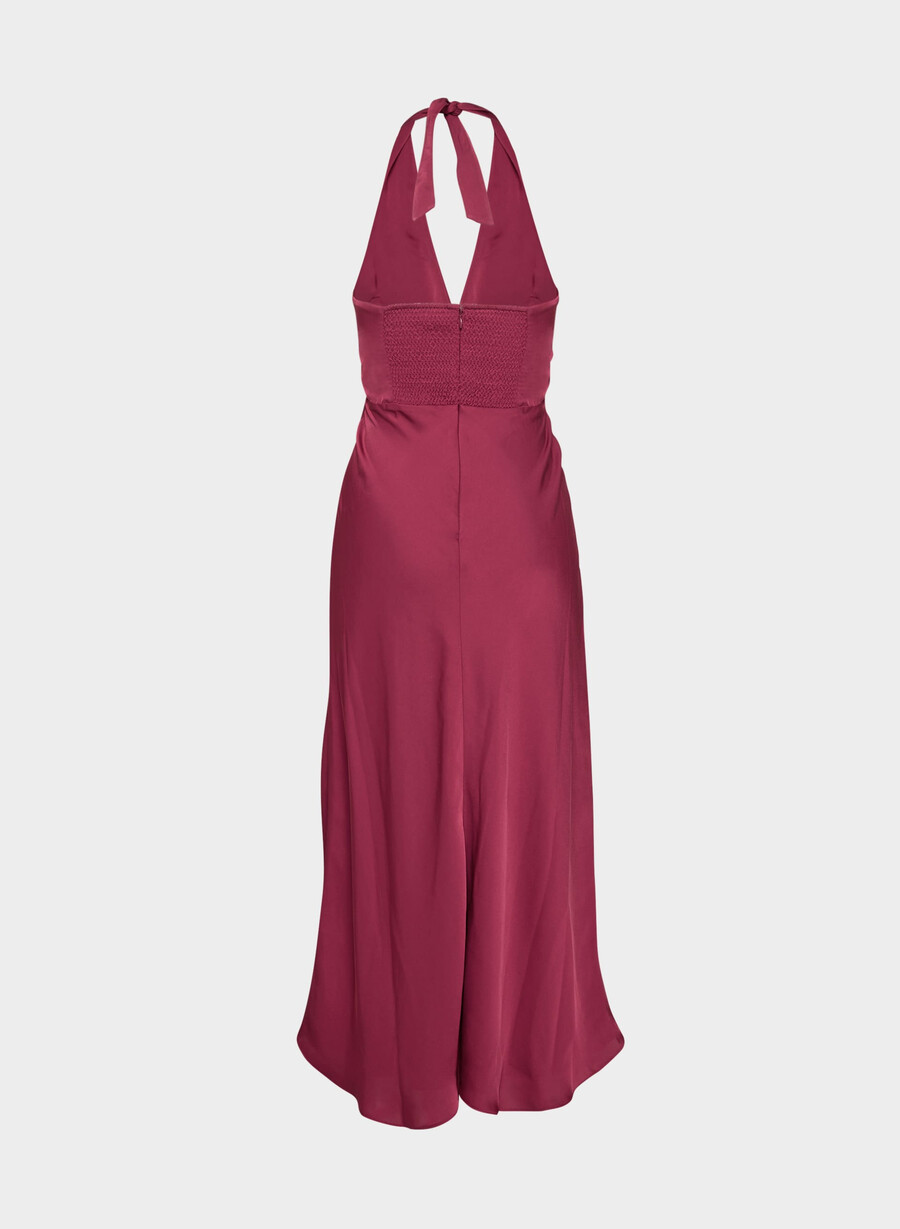 nightscape satin neckholderkleid juicy rose