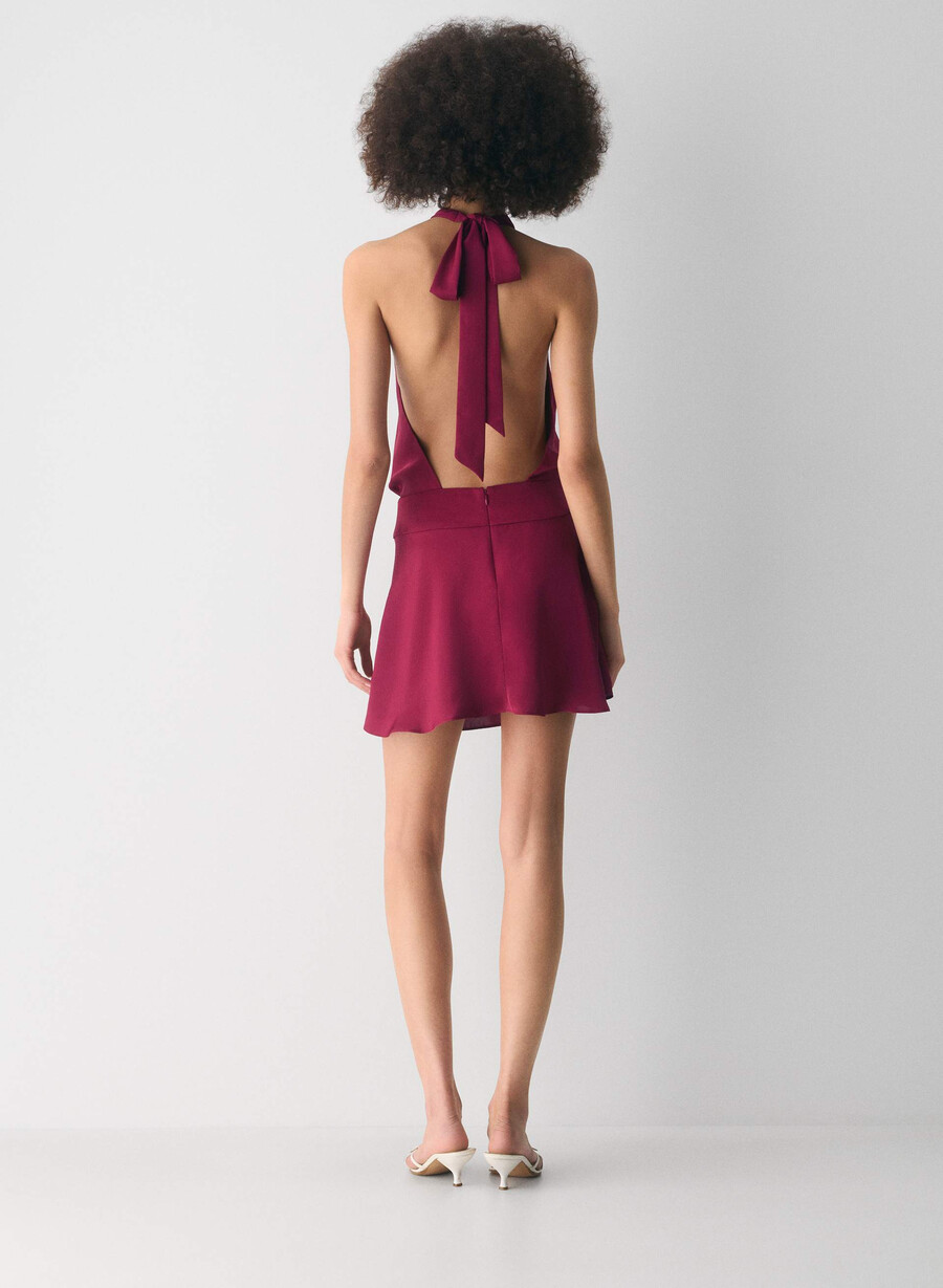 posse satinkleid juicy rose