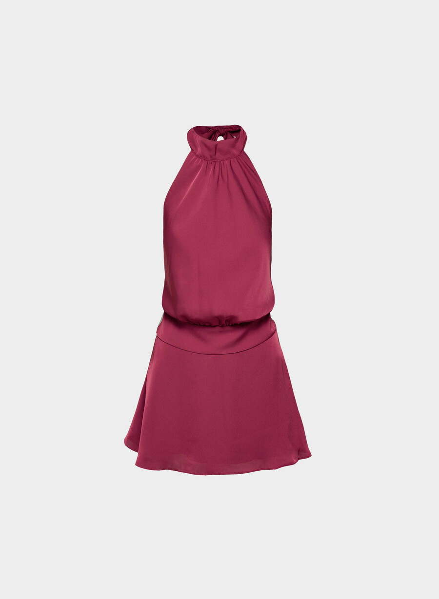 posse satinkleid juicy rose