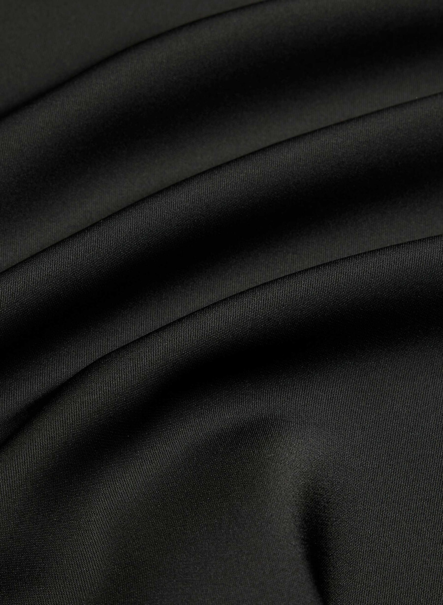 satin-anzugkleid schwarzschwarz