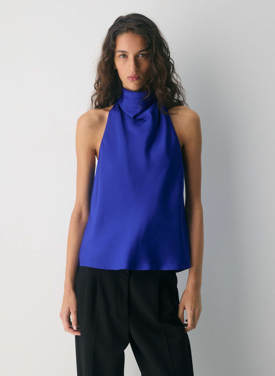 satin-top in flammenblau bestellen