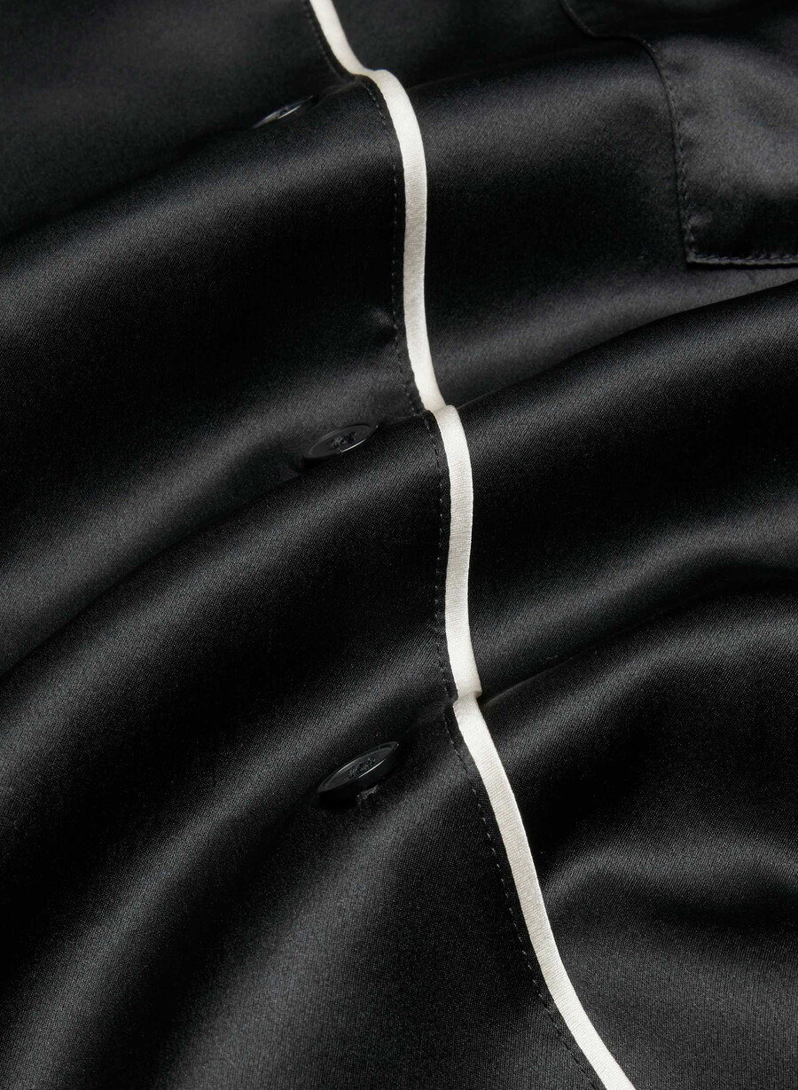 nightside seidenpyjamahemd schwarz