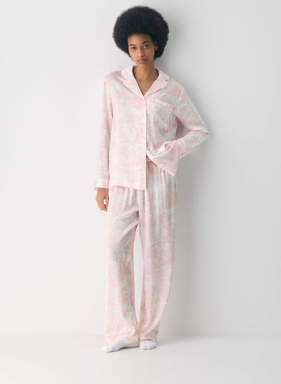 nightside seidenpyjamahemd lght bch dk cpd pnk