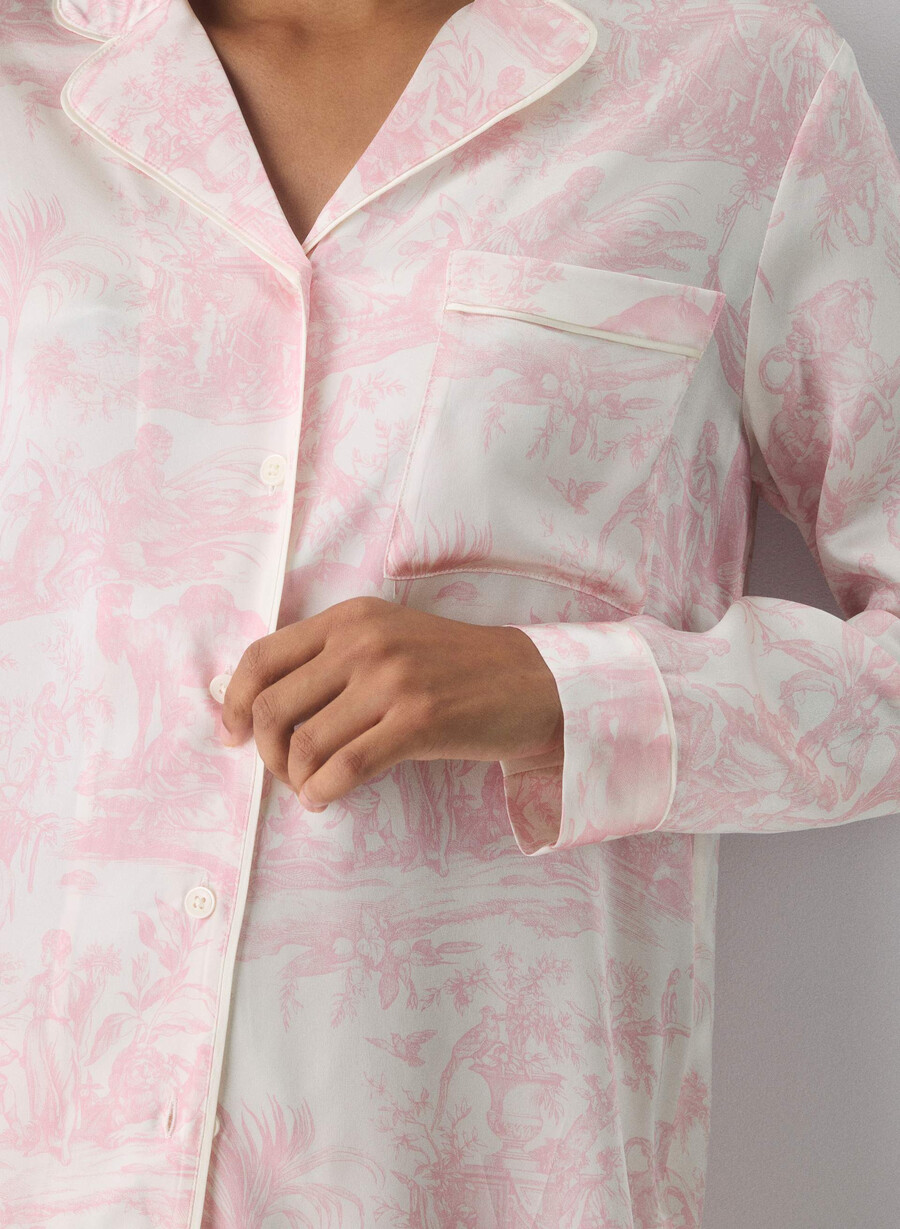 nightside seidenpyjamahemd lght bch dk cpd pnk