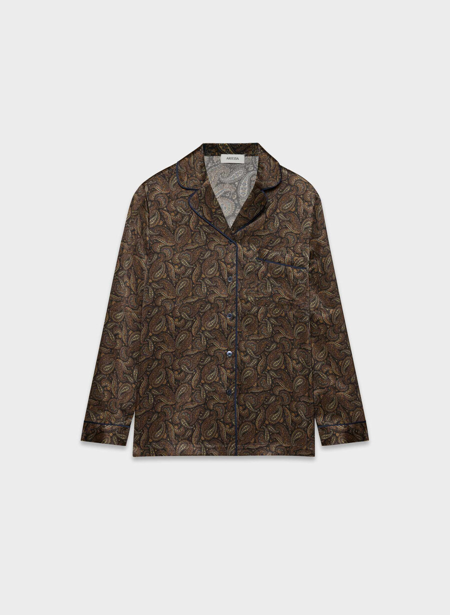 nightside pyjama-hemd aus seide drk nt nvycnmn