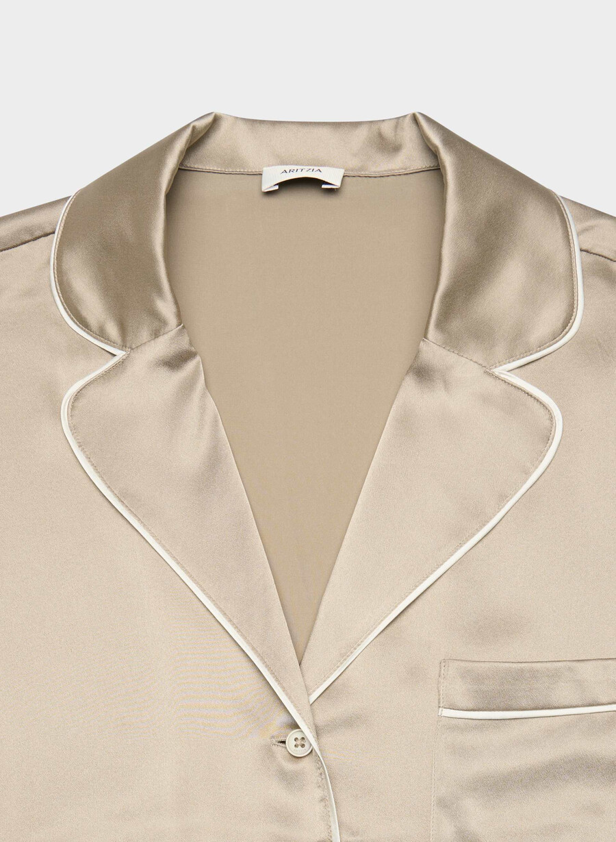 nightside seiden-kurzarm-pyjamahemd marcona beige