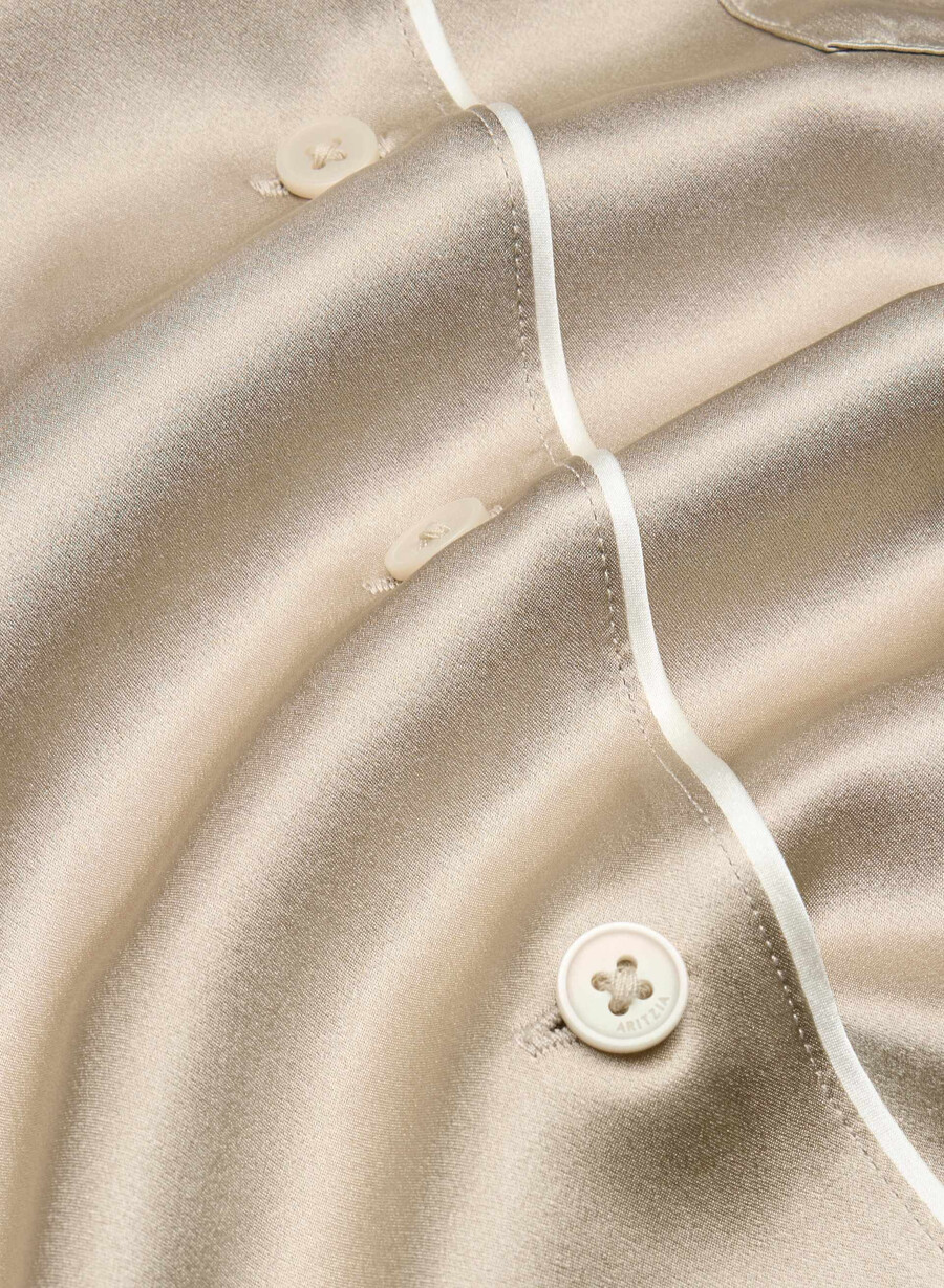 nightside seiden-kurzarm-pyjamahemd marcona beige