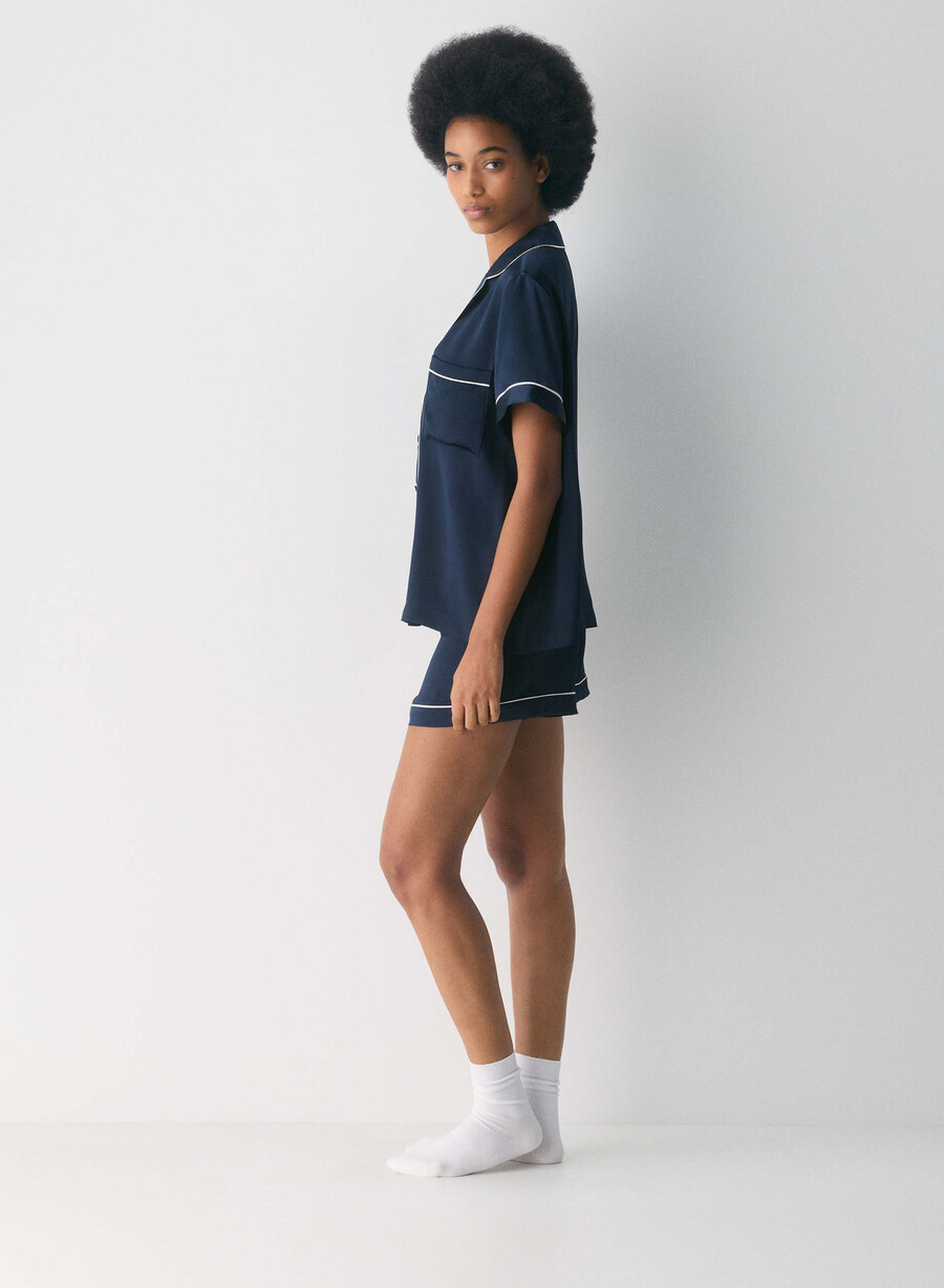 nightside seiden-kurzarm-pyjamahemd marcona beige