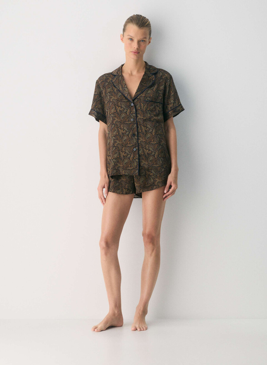 nightside seiden-kurzarm-pyjamahemd drk nt nvycnmn