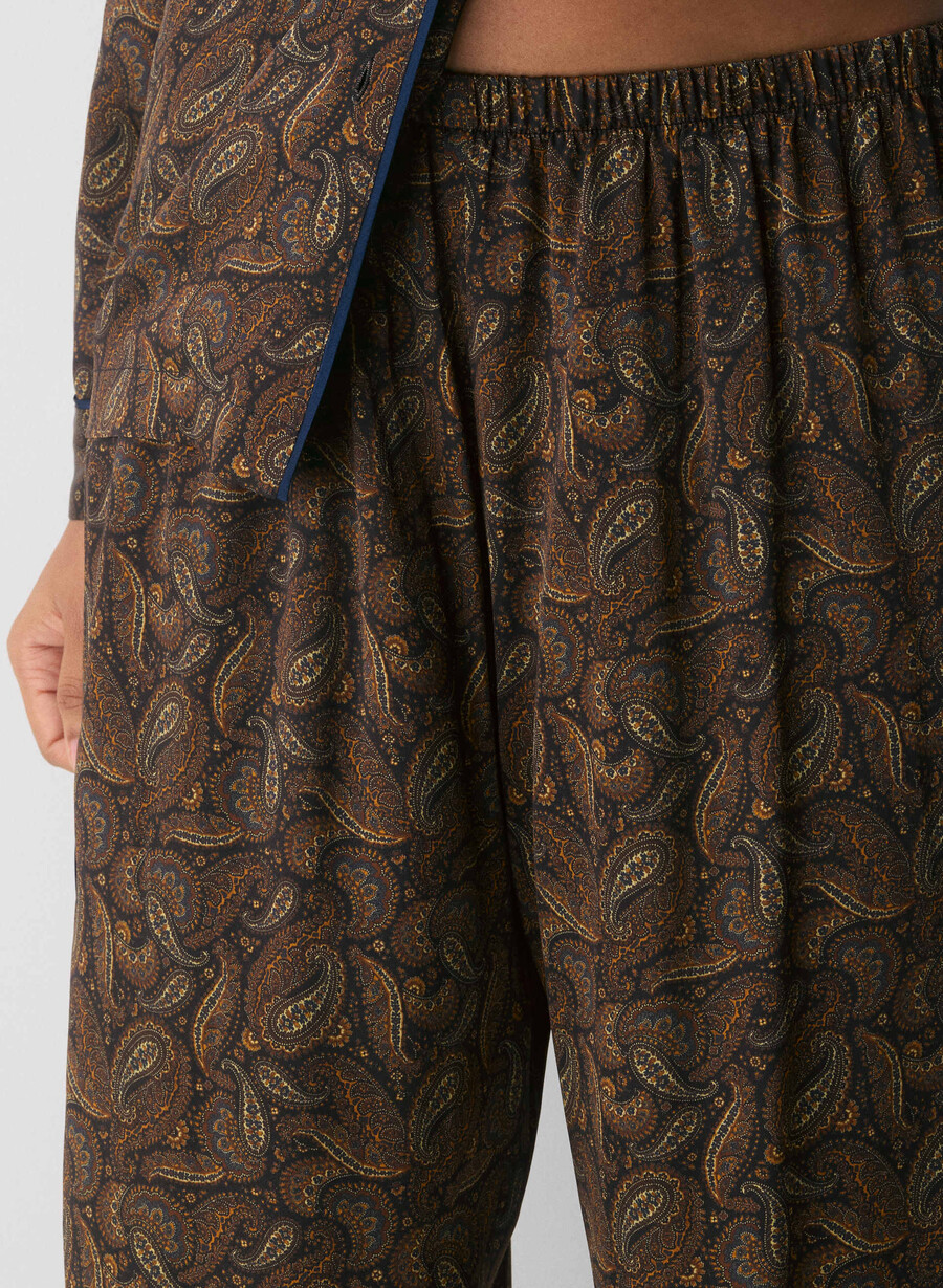 nightside seidenpyjamahose drk nt nvycnmn