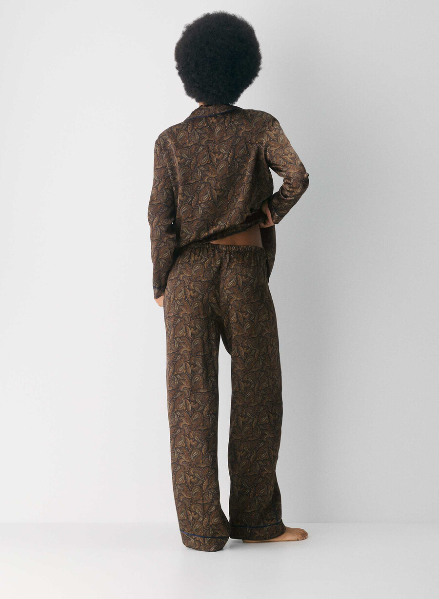 nightside seidenpyjamahose drk nt nvycnmn