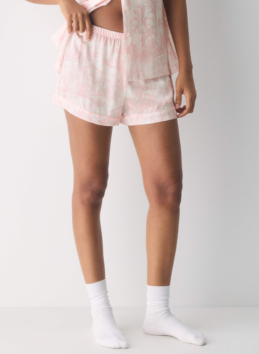 nightside seiden-pyjama-boxershorts hellbraundunkelblau cpd-pink