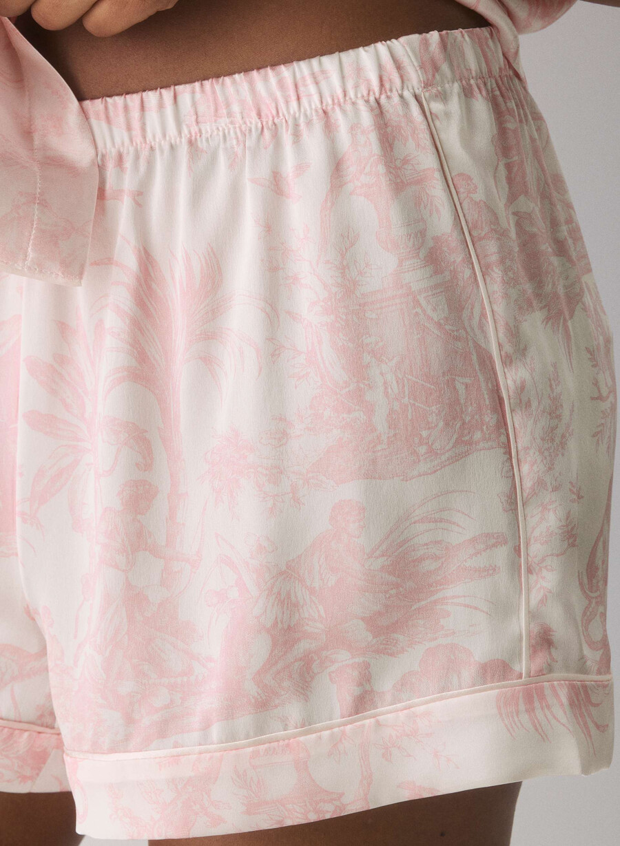 nightside seiden-pyjama-boxershorts hellbraundunkelblau cpd-pink