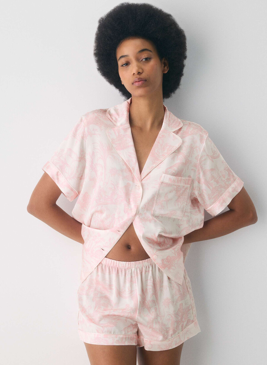 nightside seiden-pyjama-boxershorts hellbraundunkelblau cpd-pink