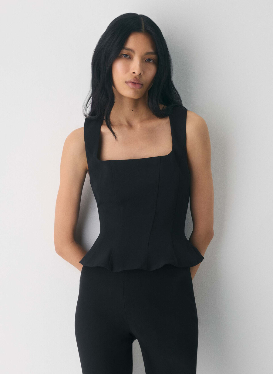 rhodora bustier - crepette schwarz