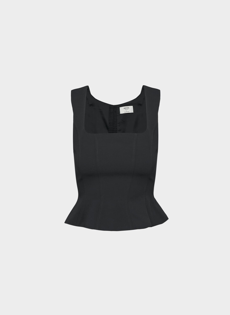 rhodora bustier - crepette schwarz