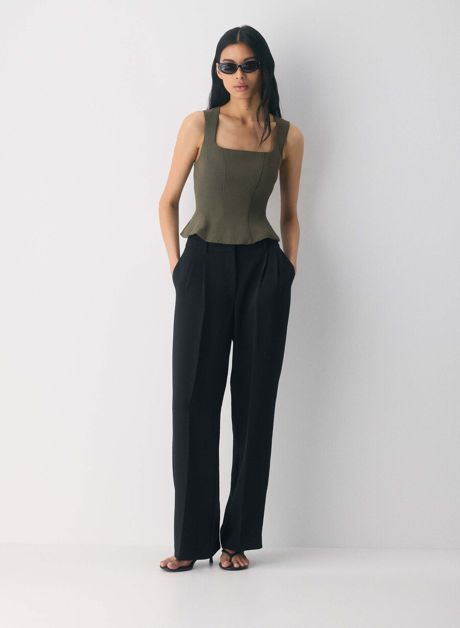 rhodora bustier - crepette dunkel olive