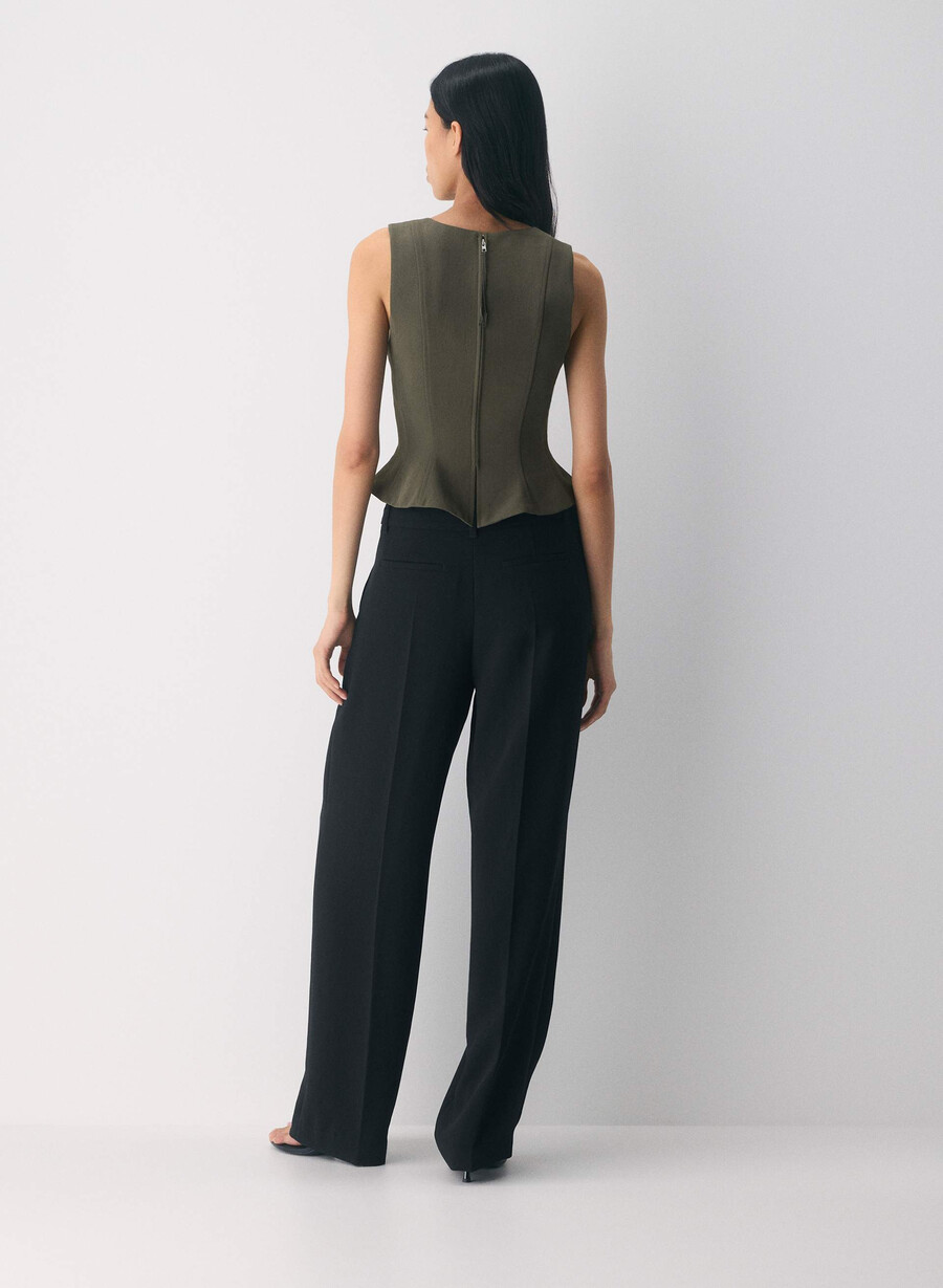 rhodora bustier - crepette dunkel olive