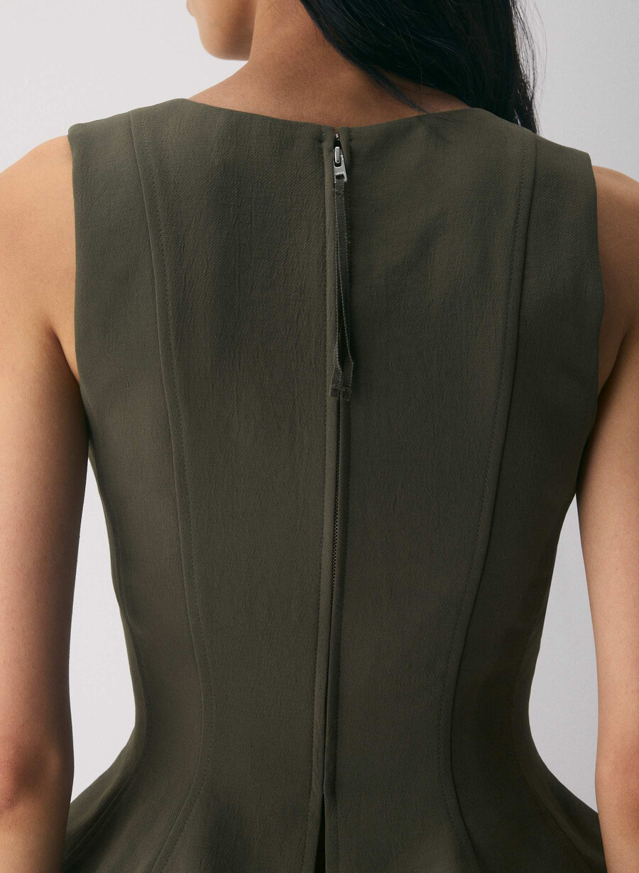 rhodora bustier - crepette dunkel olive