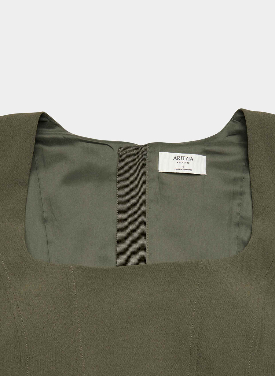 rhodora bustier - crepette dunkel olive