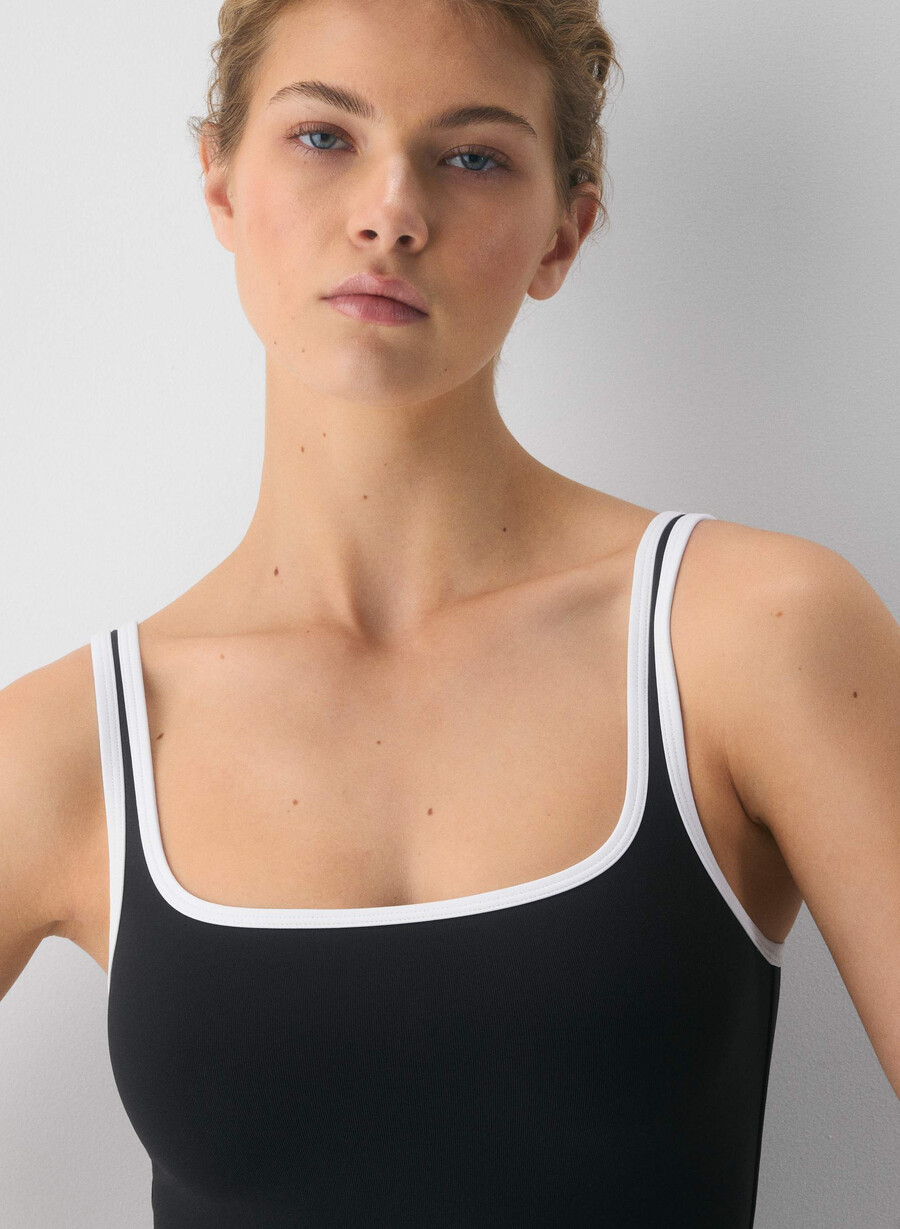 original contour penchant tanktop strahlend weiß