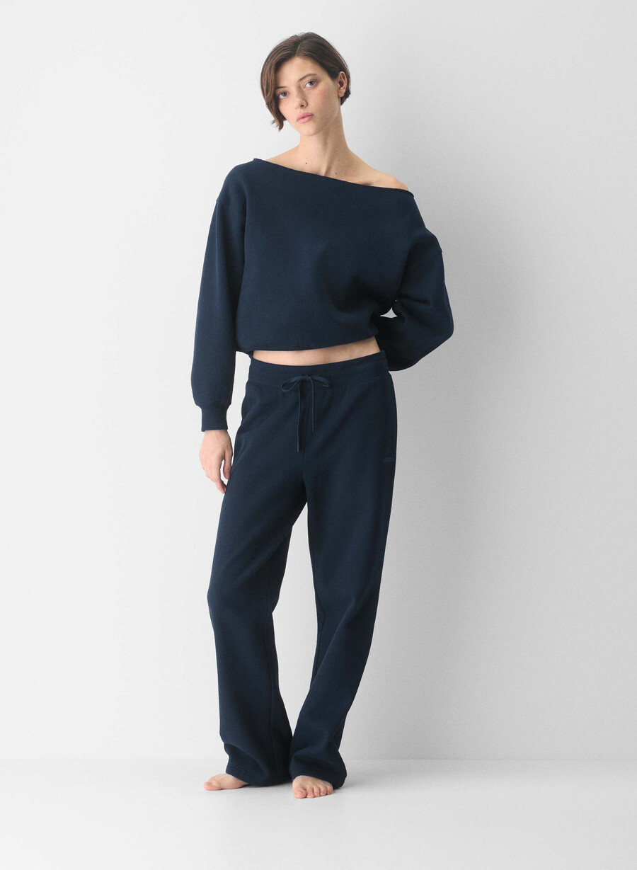 kuscheliges sweatfleece bf off-shoulder sweatshirt admiral