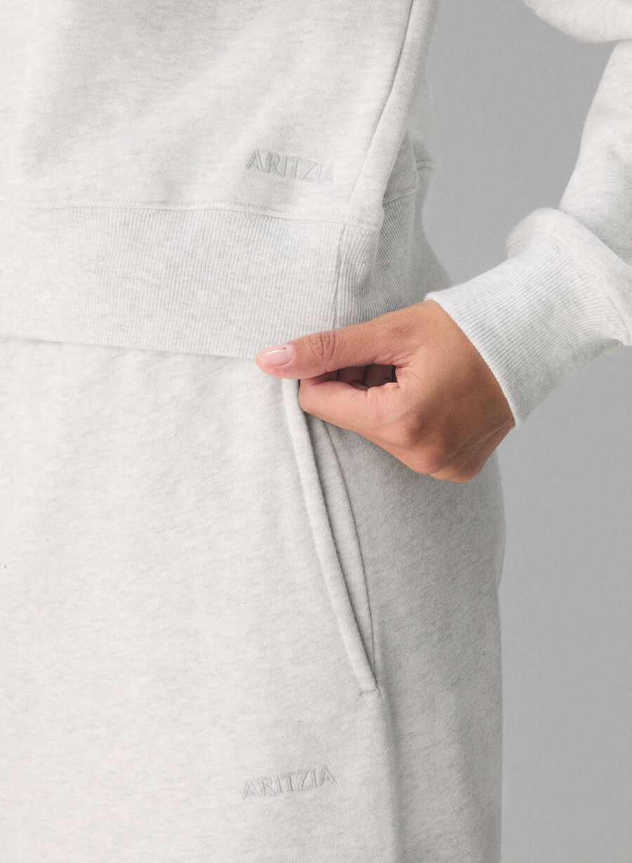 kuscheliges sweatfleece bf off-shoulder sweatshirt heather cloud white