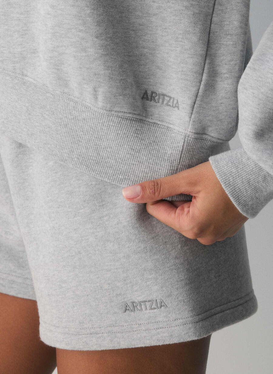 gemütliches sweatfleece bf off-shoulder sweatshirt heather chrome