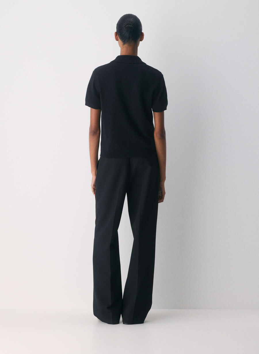 bare cashmere cellini polo-pullover schwarz