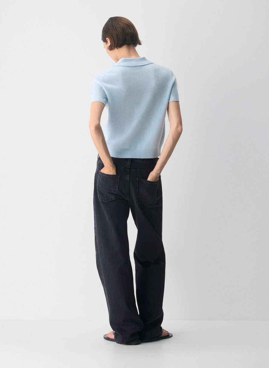 bare cashmere cellini polo-pullover villa blau