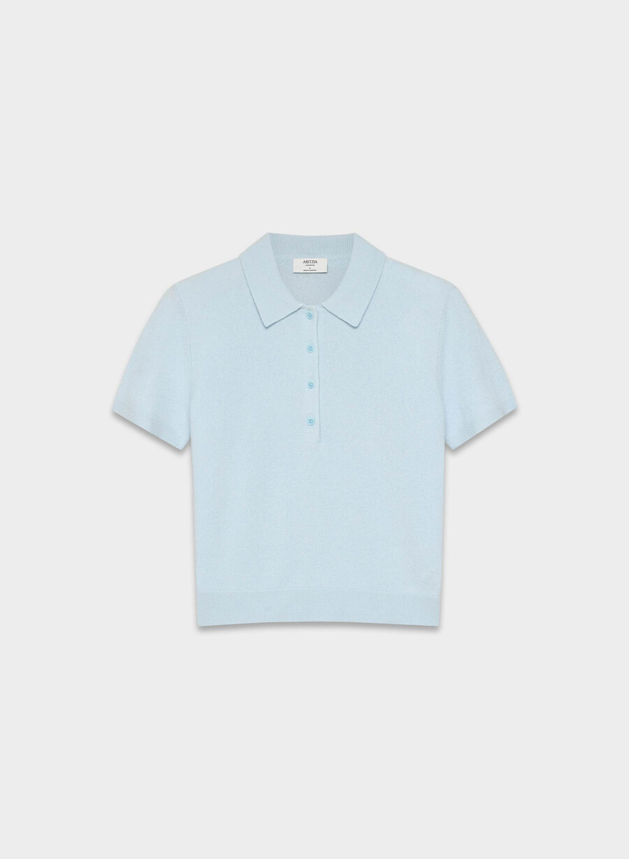 bare cashmere cellini polo-pullover villa blau
