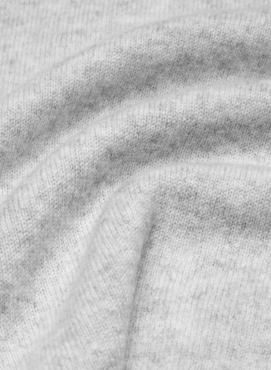 bare cashmere cellini polo-pullover heather chrome