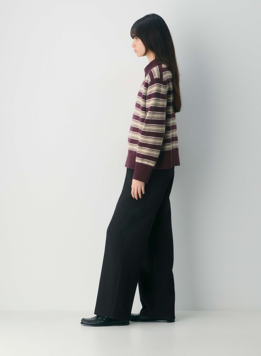 oversized polo-pullover aus weichem kaschmir whsp weiss rch m br