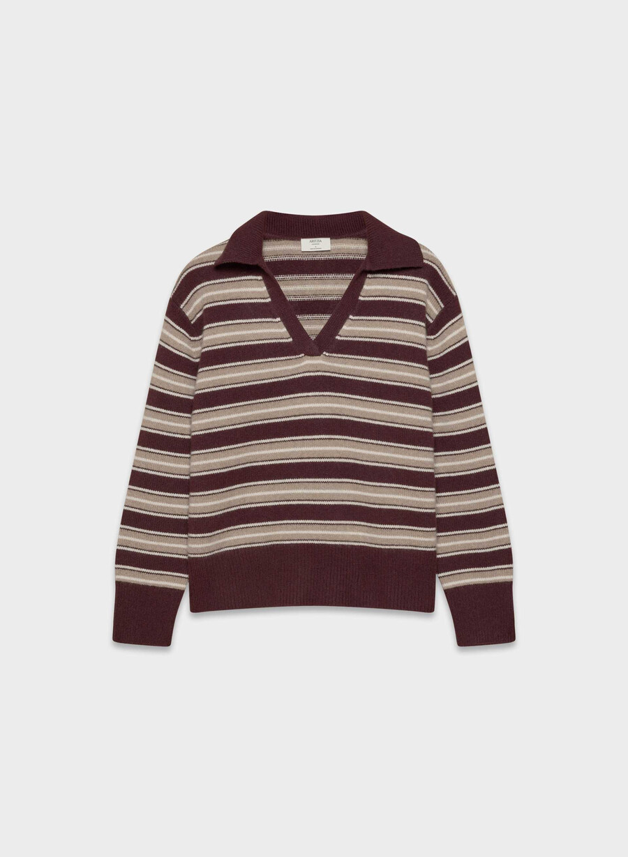 oversized polo-pullover aus weichem kaschmir whsp weiss rch m br