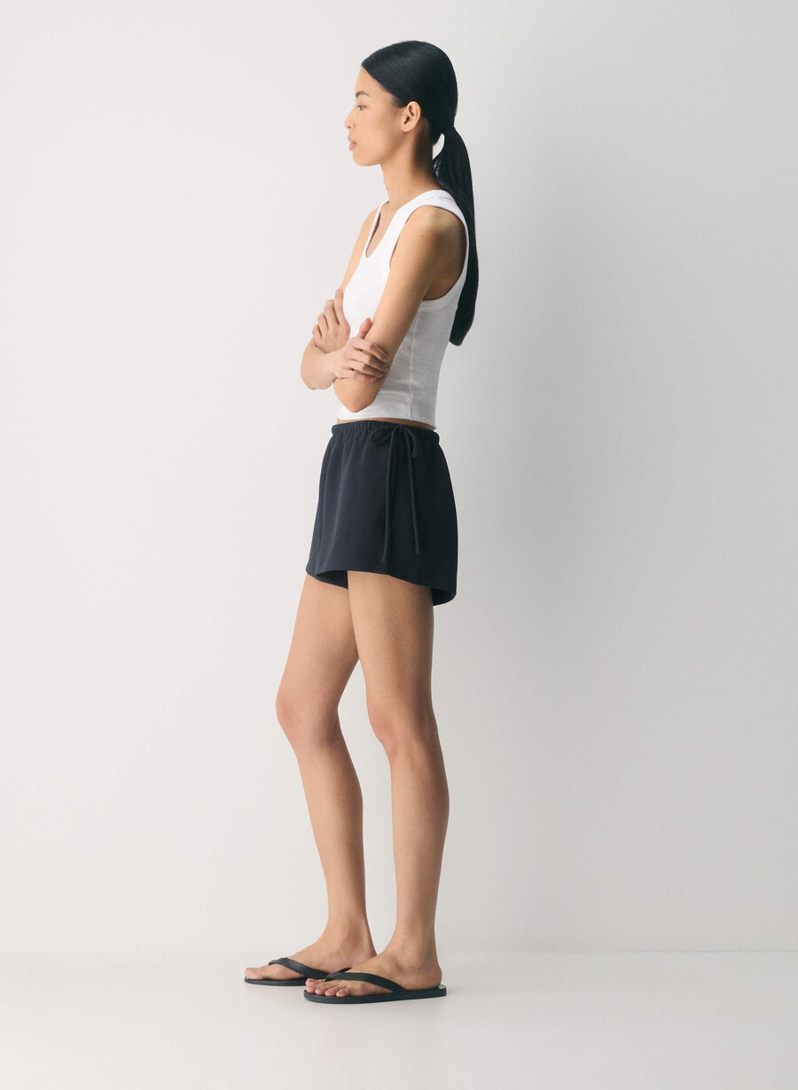 artisan short - crepette dunkelblau
