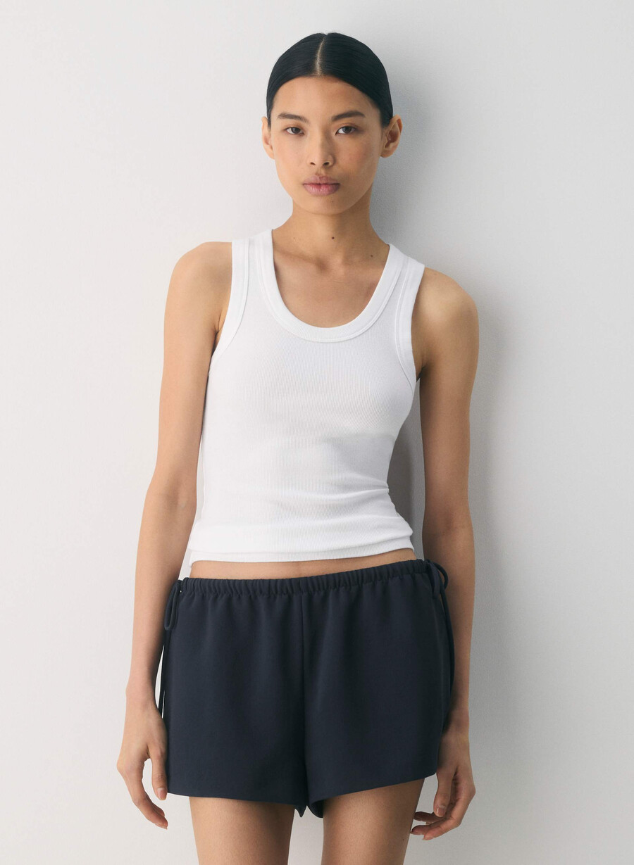 artisan short - crepette dunkelblau