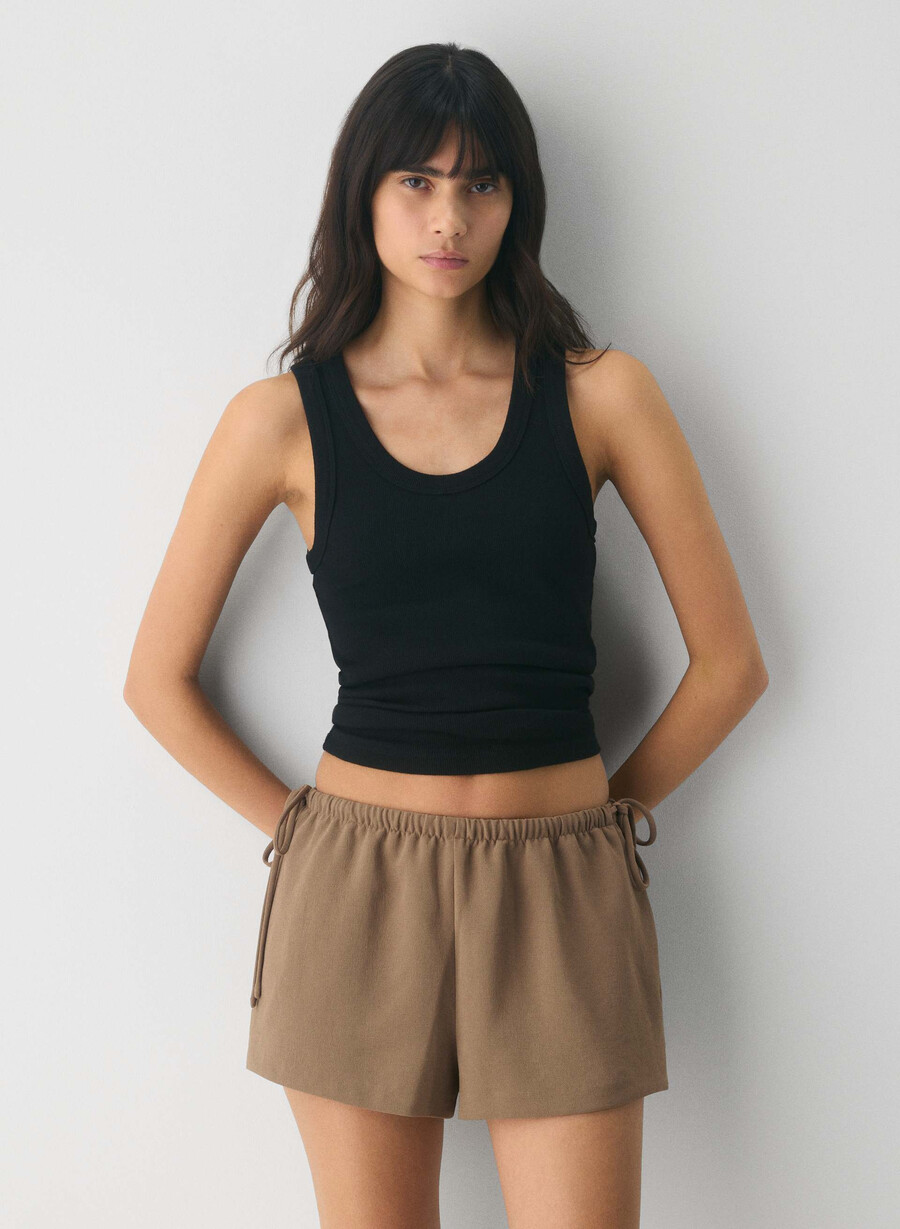 artisan short – crepette folio braun