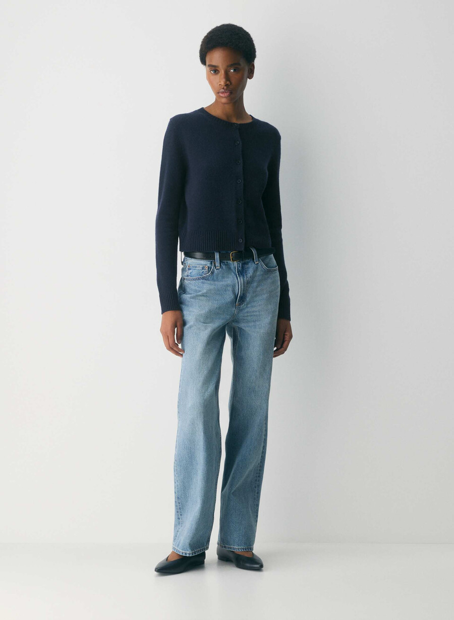 essential cashmere acme cardigan admiral