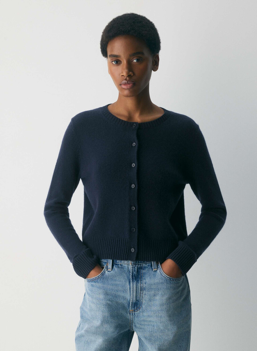 essential cashmere acme cardigan admiral
