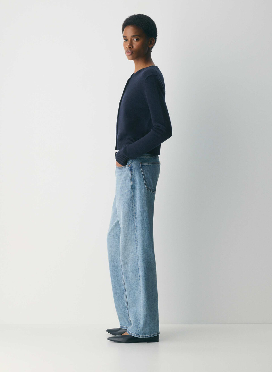 essential cashmere acme cardigan lemonade