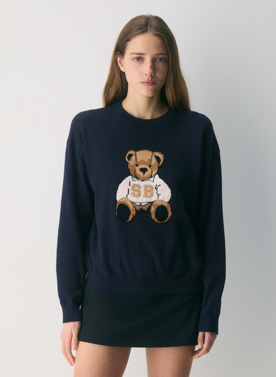cotton charm prep icon sweater ttl eclps teddy bea