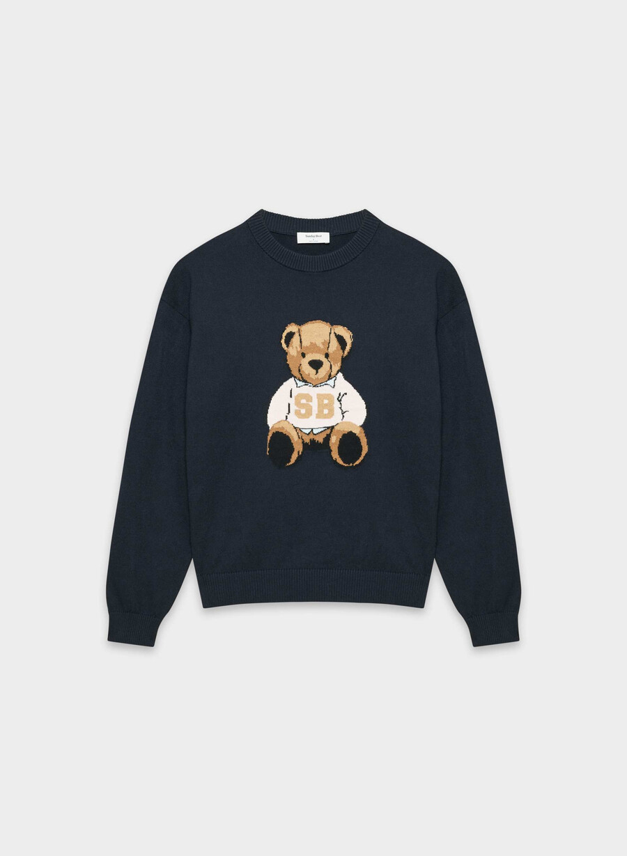 cotton charm prep icon sweater ttl eclps teddy bea