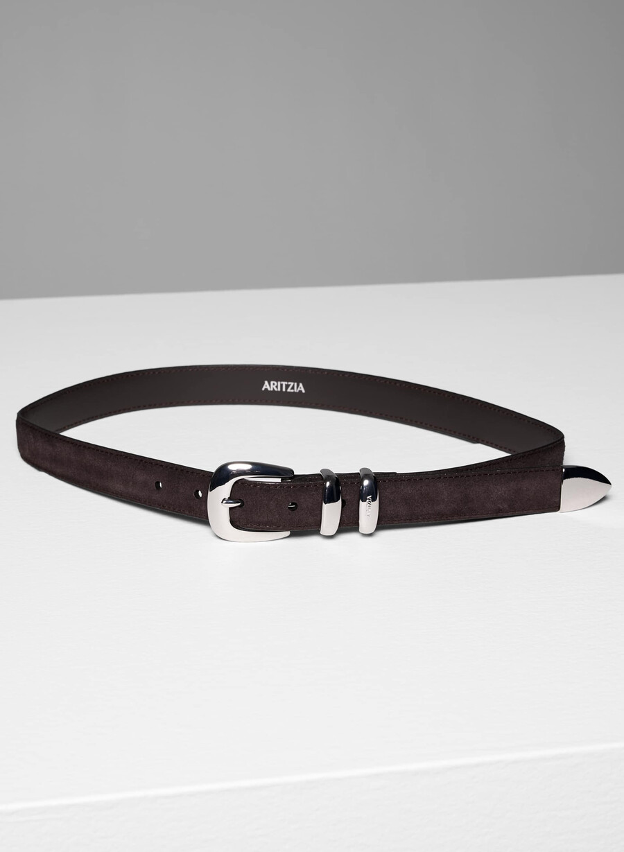 legendärer gürtel aus massivem messing und wildleder modern braunsilber