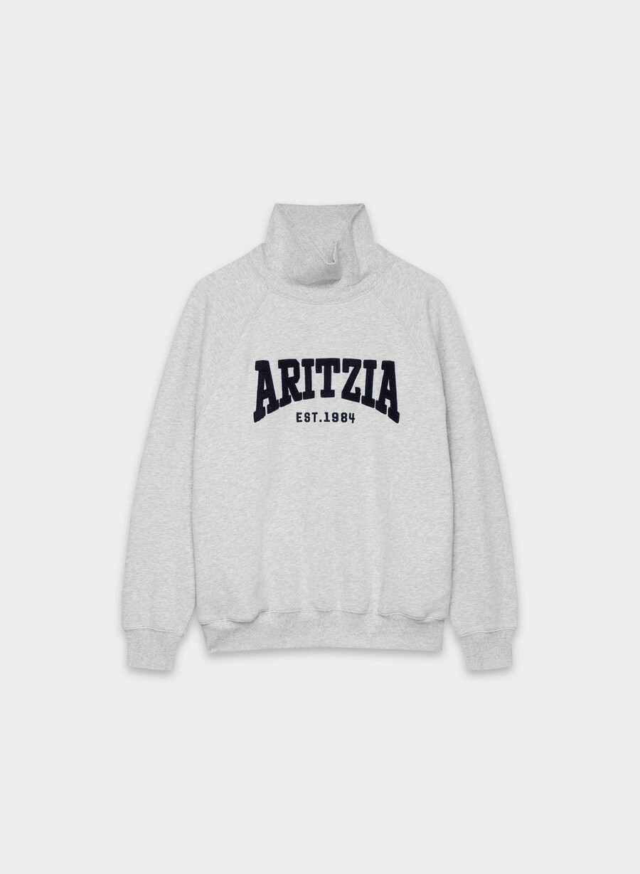 cozy sweatfleece mega raglan funnel neck h chrome admiral